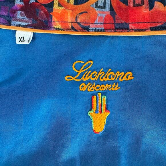 Luchiano Visconti Colorful Button Down Shirt Mens XL Art to Wear Kaleidoscope - Picture 5 of 10